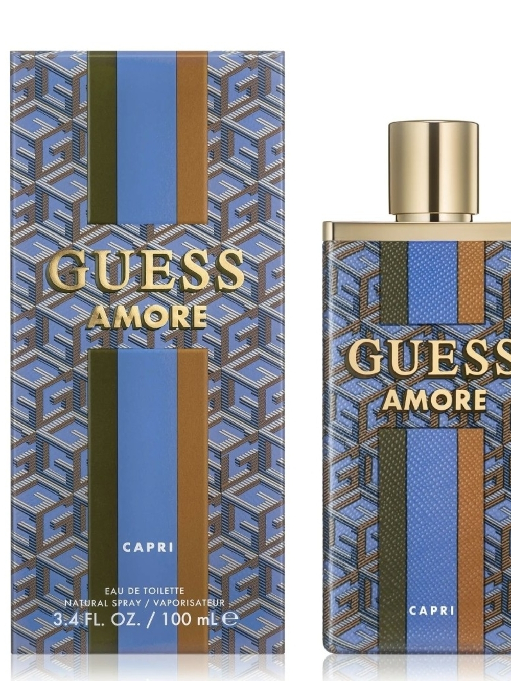 GUESS Amore Capri Fragrance - Blue & Brown Bottle Gift Set - Picture 2 of 5